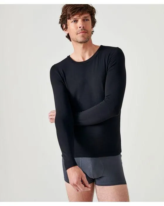 T-shirt col rond manches longues fine côte Thermolactyl Sensitive