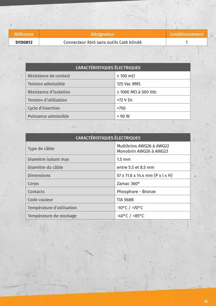 Gamme Cable Reseaux L2S 2025 du 14 janvier au 31 décembre 2025 - Catalogue page 19
