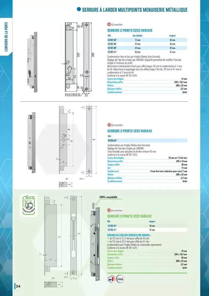 Guide Quincaillerie Serrurerie 2025 - 2026 du 1 avril au 1 avril 2026 - Catalogue page 36