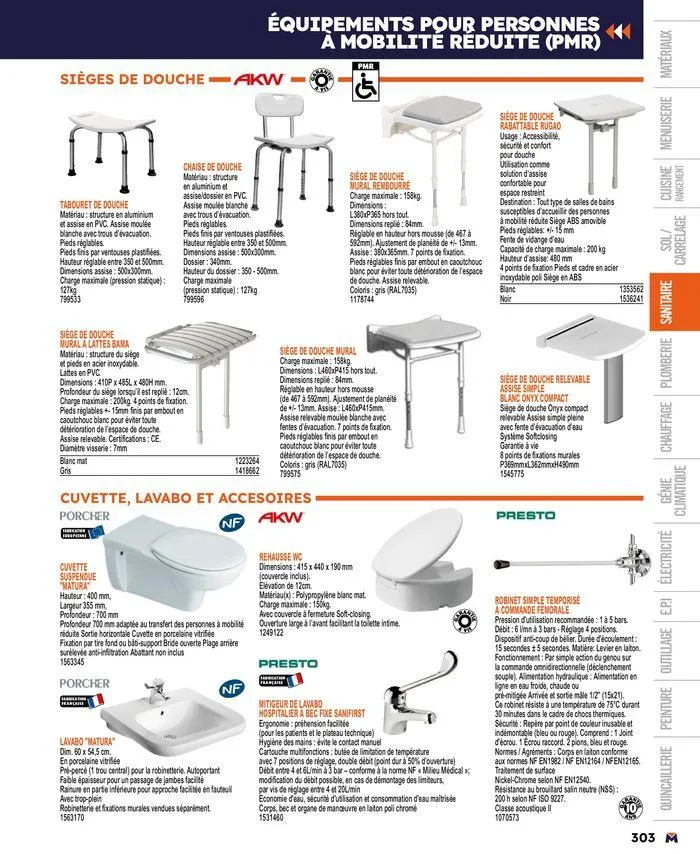 Guide produits 2024 du 15 mars au 31 décembre 2024 - Catalogue page 303