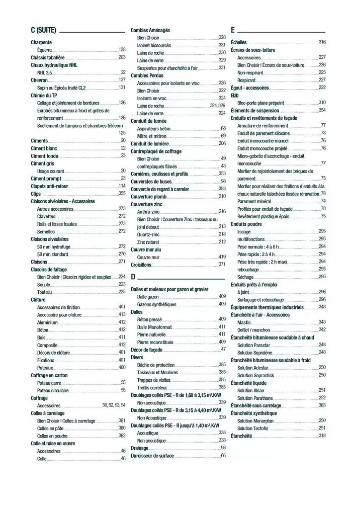 Matériaux 2025 du 1 janvier au 31 décembre 2025 - Catalogue page 434