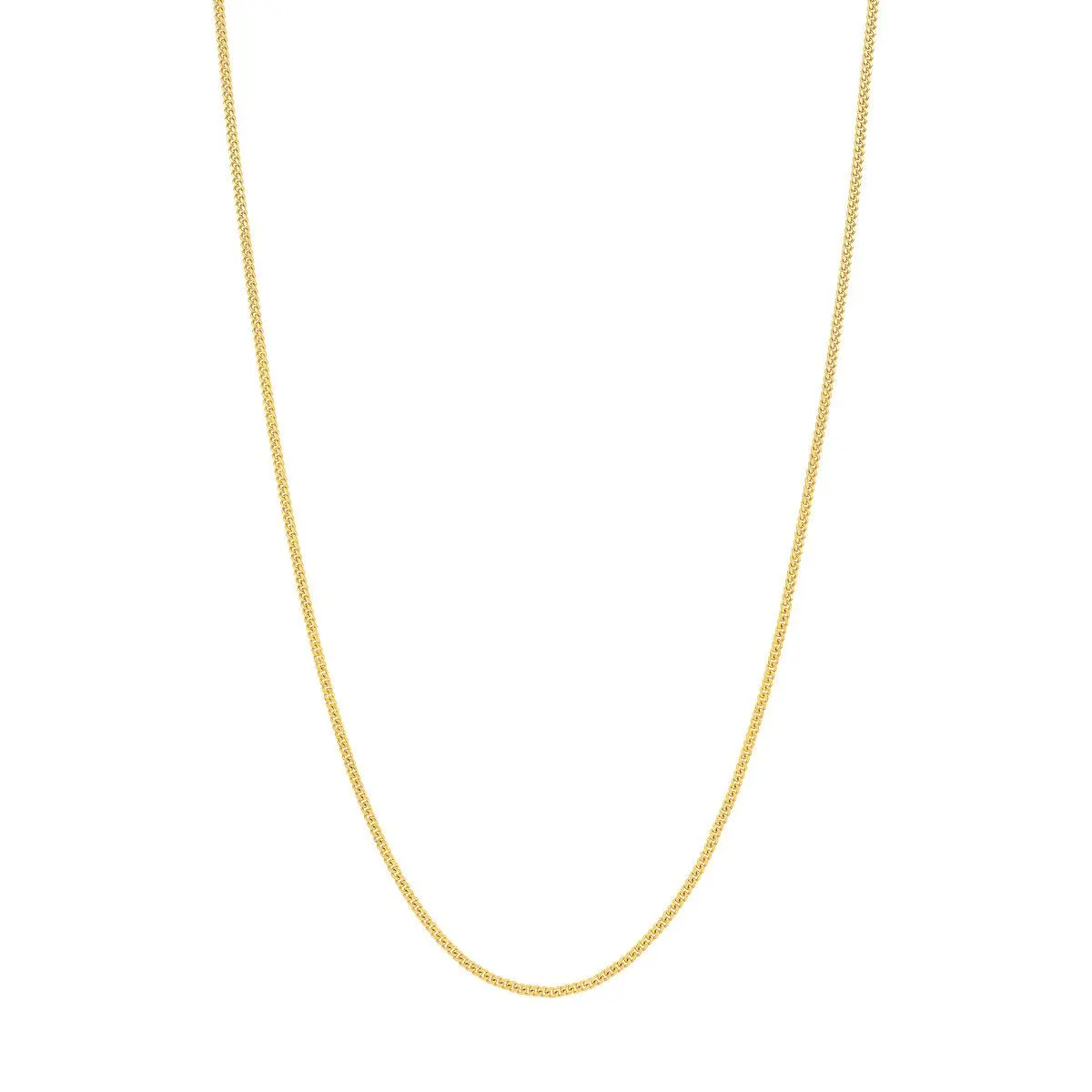 Chaîne or 375 jaune maille gourmette 55 cm