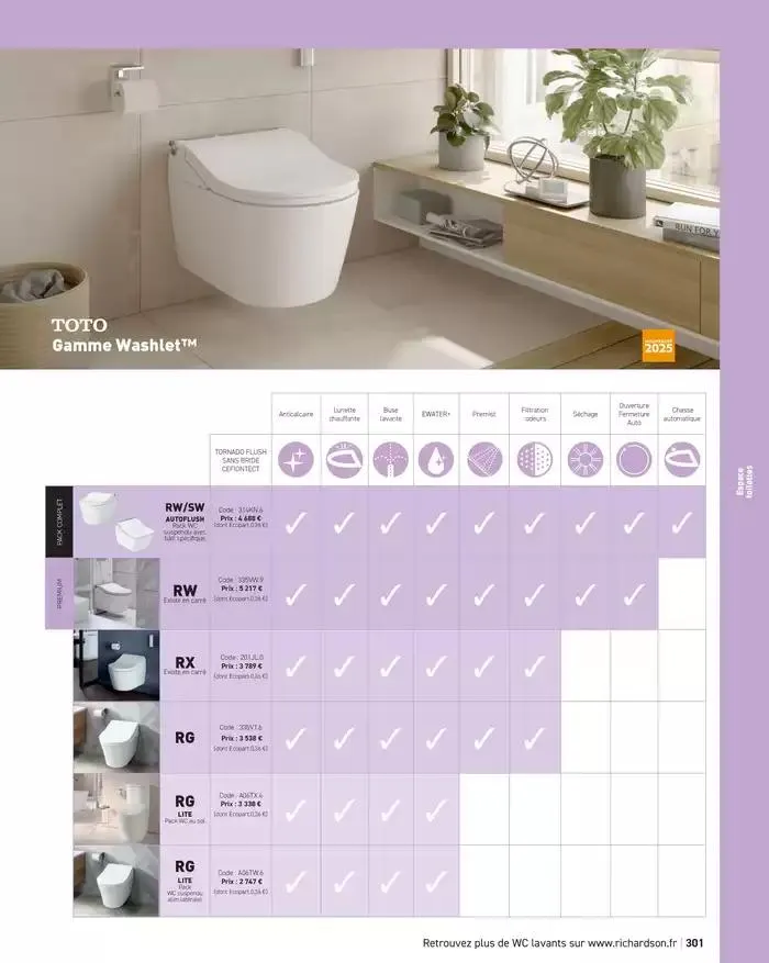 SALLE DE DE BAINS ET CARRELAGE 2025 du 11 avril au 31 décembre 2025 - Catalogue page 303