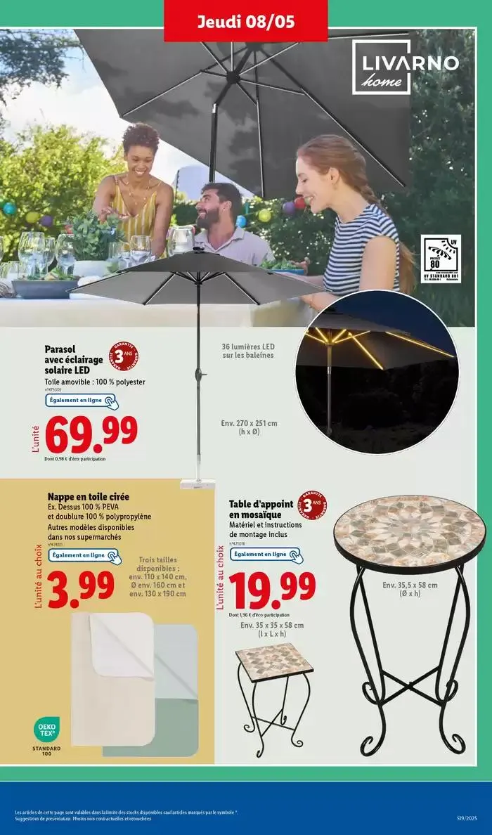 Découvrez des équipements pour vos sorties en plein air et pour embêllir votre jardin ! du 5 mai au 8 mai 2025 - Catalogue page 31