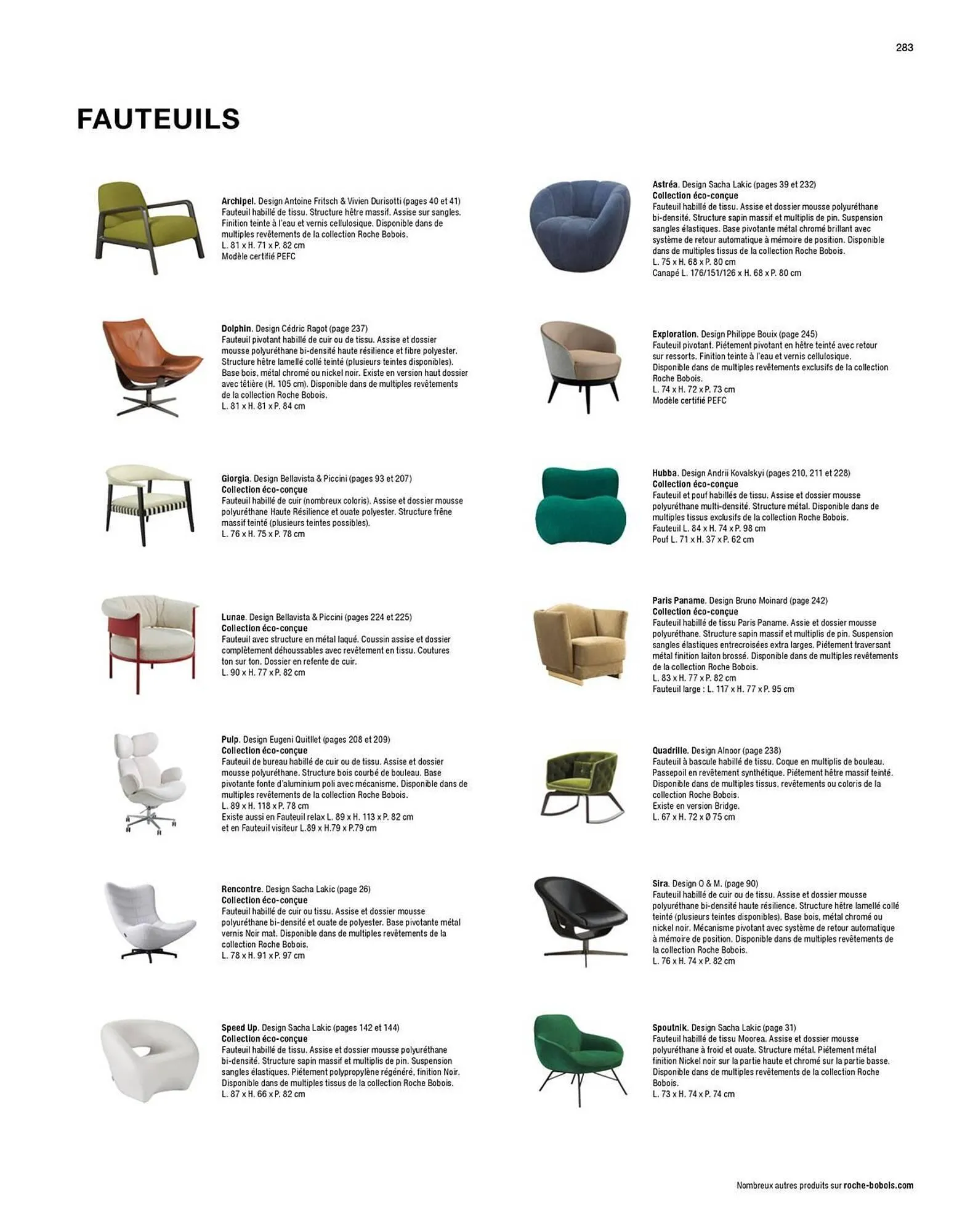 Catalogue Roche Bobois du 13 janvier au 31 décembre 2026 - Catalogue page 285