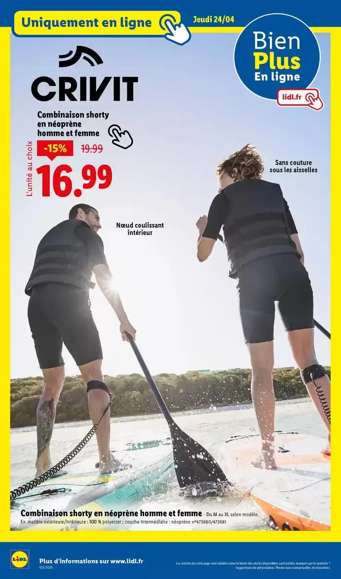 Ne manquez pas les ventes de jardinage et textile ce jeudi chez Lidl du 21 avril au 24 avril 2025 - Catalogue page 38