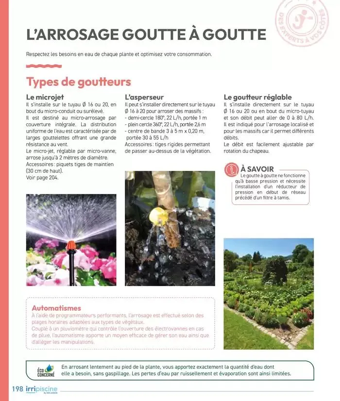 Les plaisir de l'eau Piscine,Spa,Arrosage du 10 mars au 31 décembre 2025 - Catalogue page 198