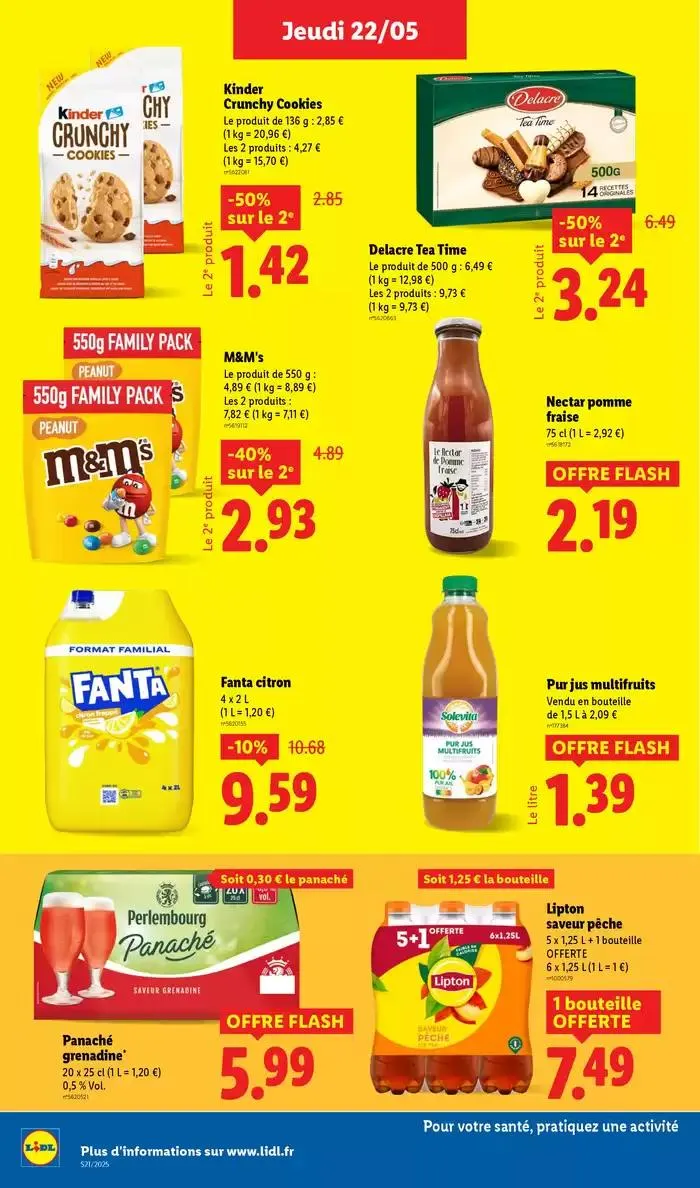Faites votre plein de courses chez Lidl et profitez de nombreux produits à prix réduits ! du 22 mai au 28 mai 2025 - Catalogue page 22