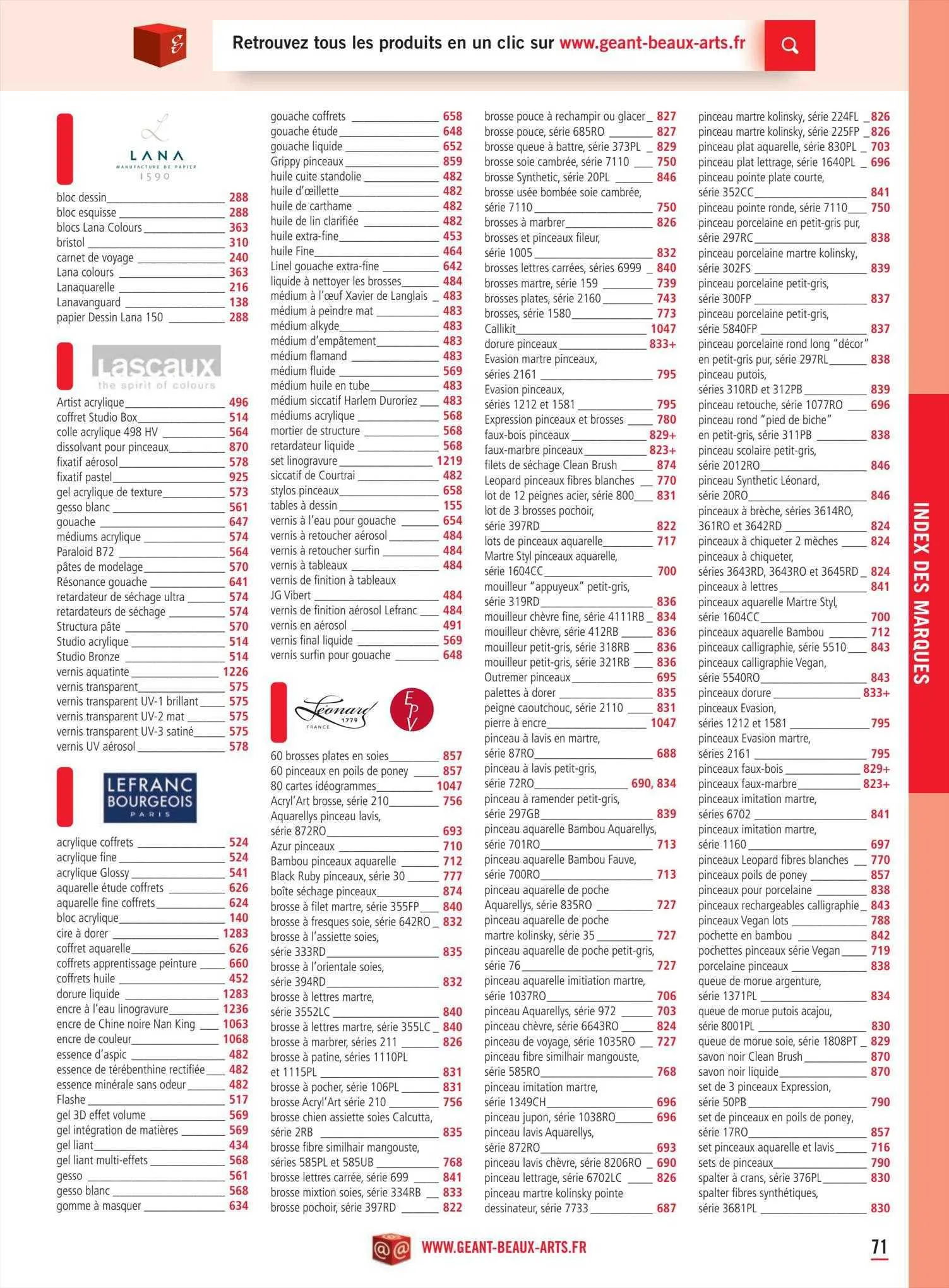 Catalogue Le Géant Des Beaux-Arts du 1 mars au 31 décembre 2023 - Catalogue page 73