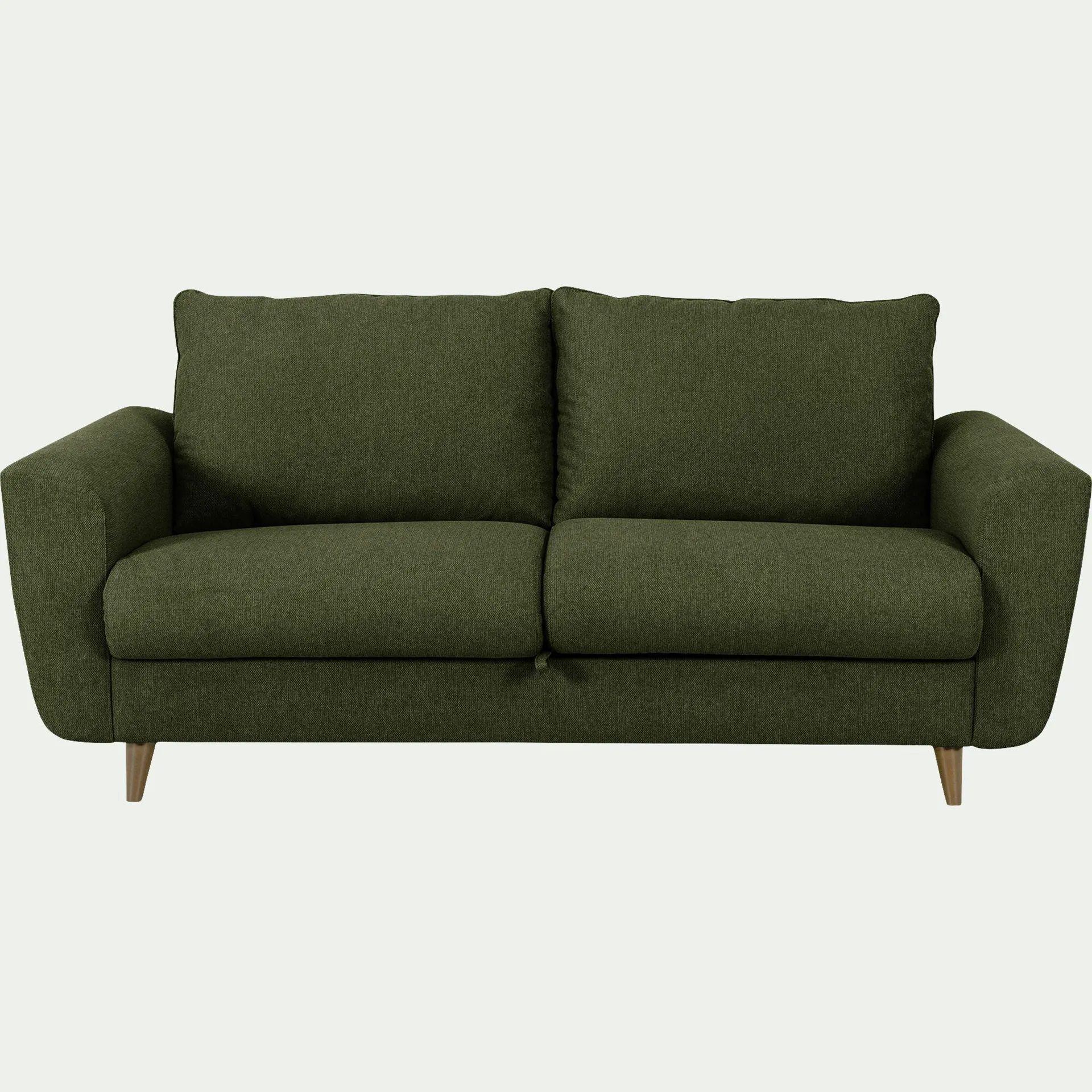 Canapé 3 places convertible en tissu - vert cèdre