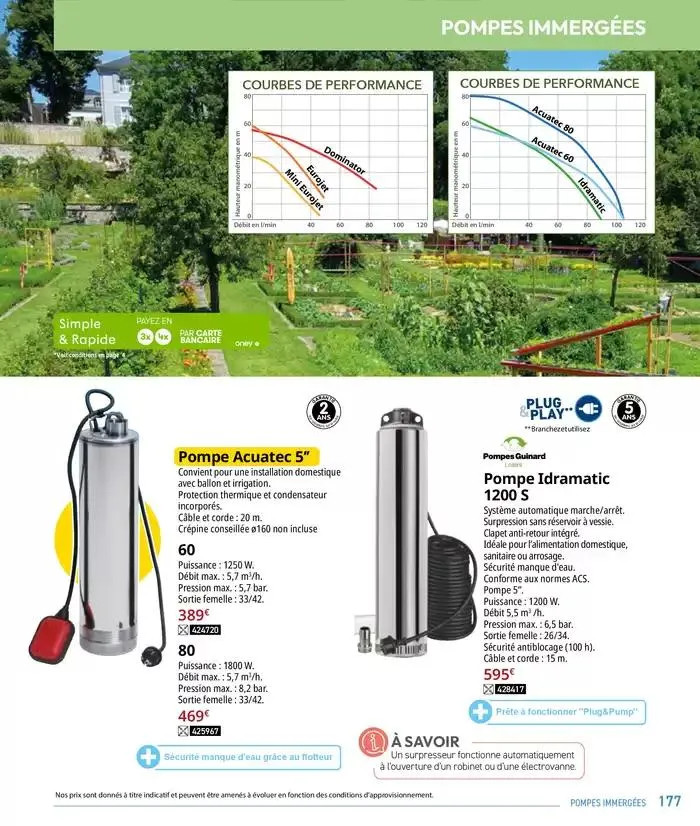 Les plaisir de l'eau Piscine,Spa,Arrosage du 10 mars au 31 décembre 2025 - Catalogue page 177