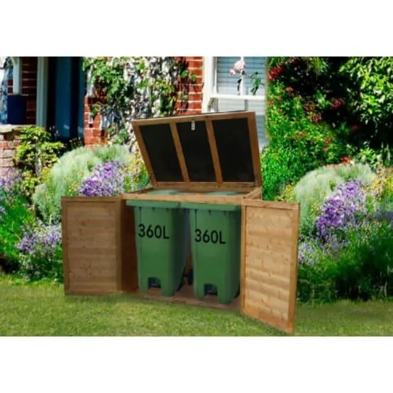 Coffre de jardin bois traité Trocadéro 1350L