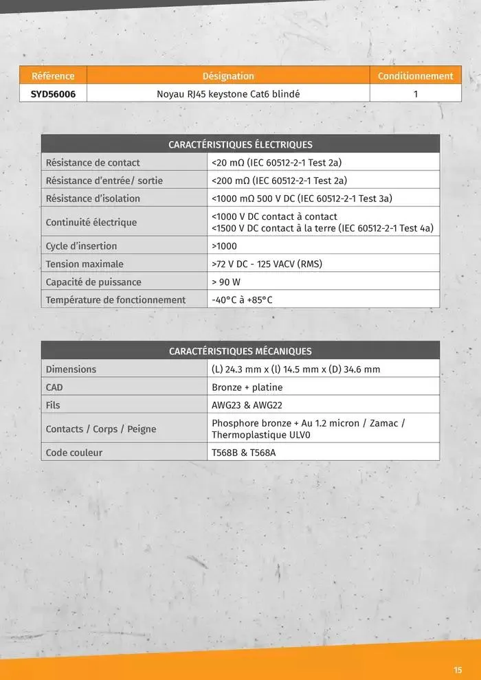 Gamme Cable Reseaux L2S 2025 du 14 janvier au 31 décembre 2025 - Catalogue page 15