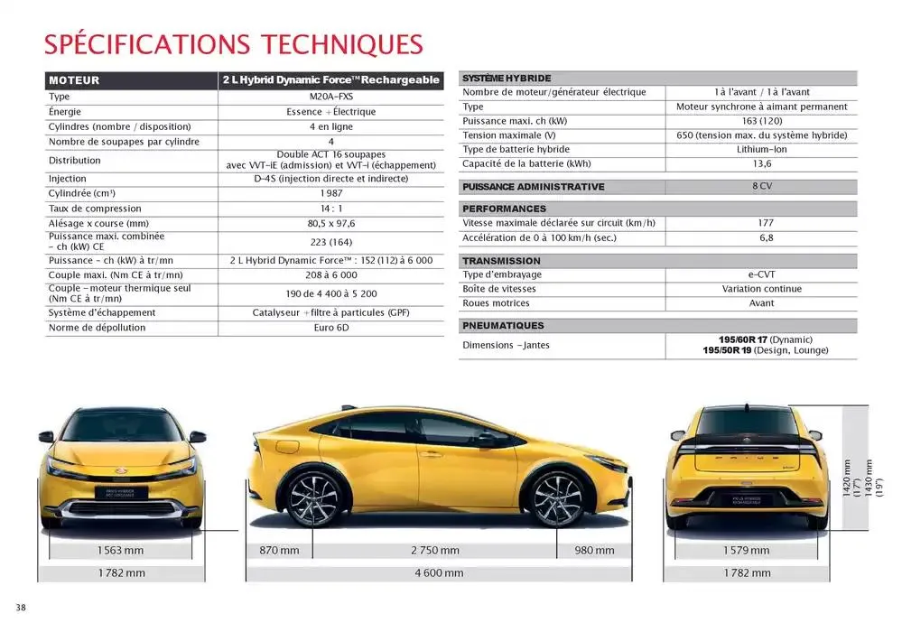 Toyota Prius Hybride Rechargeable du 16 décembre au 14 décembre 2025 - Catalogue page 38