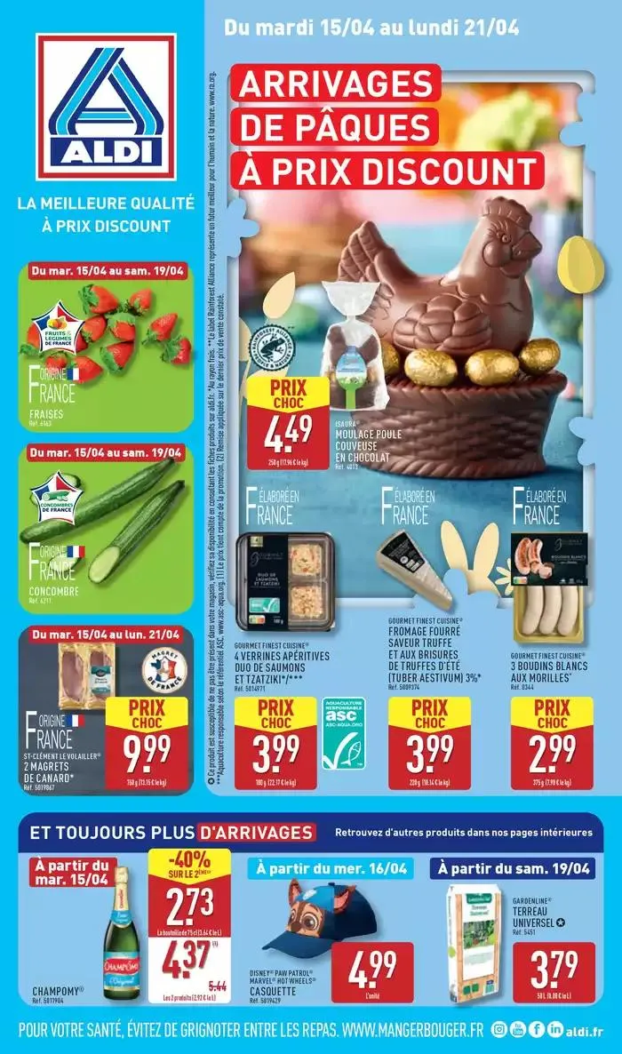 Arrivages de Pâques à prix discount du 15 avril au 21 avril 2025 - Catalogue page 1
