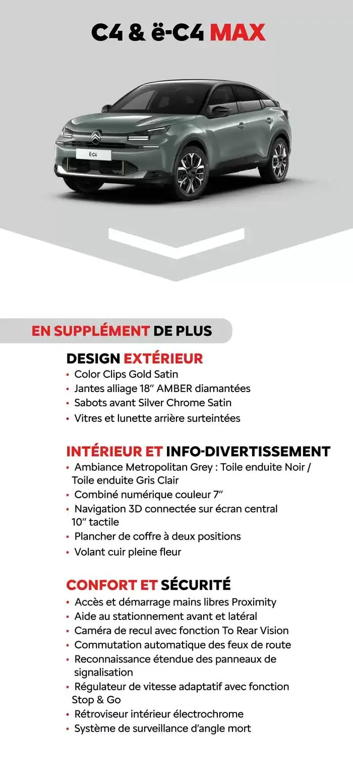 Citroën Nouvelle ë-C4 Electrique 5 portes C-BOOK du 15 janvier au 15 janvier 2026 - Catalogue page 14