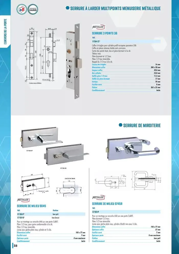 Guide Quincaillerie Serrurerie 2025 - 2026 du 1 avril au 1 avril 2026 - Catalogue page 40