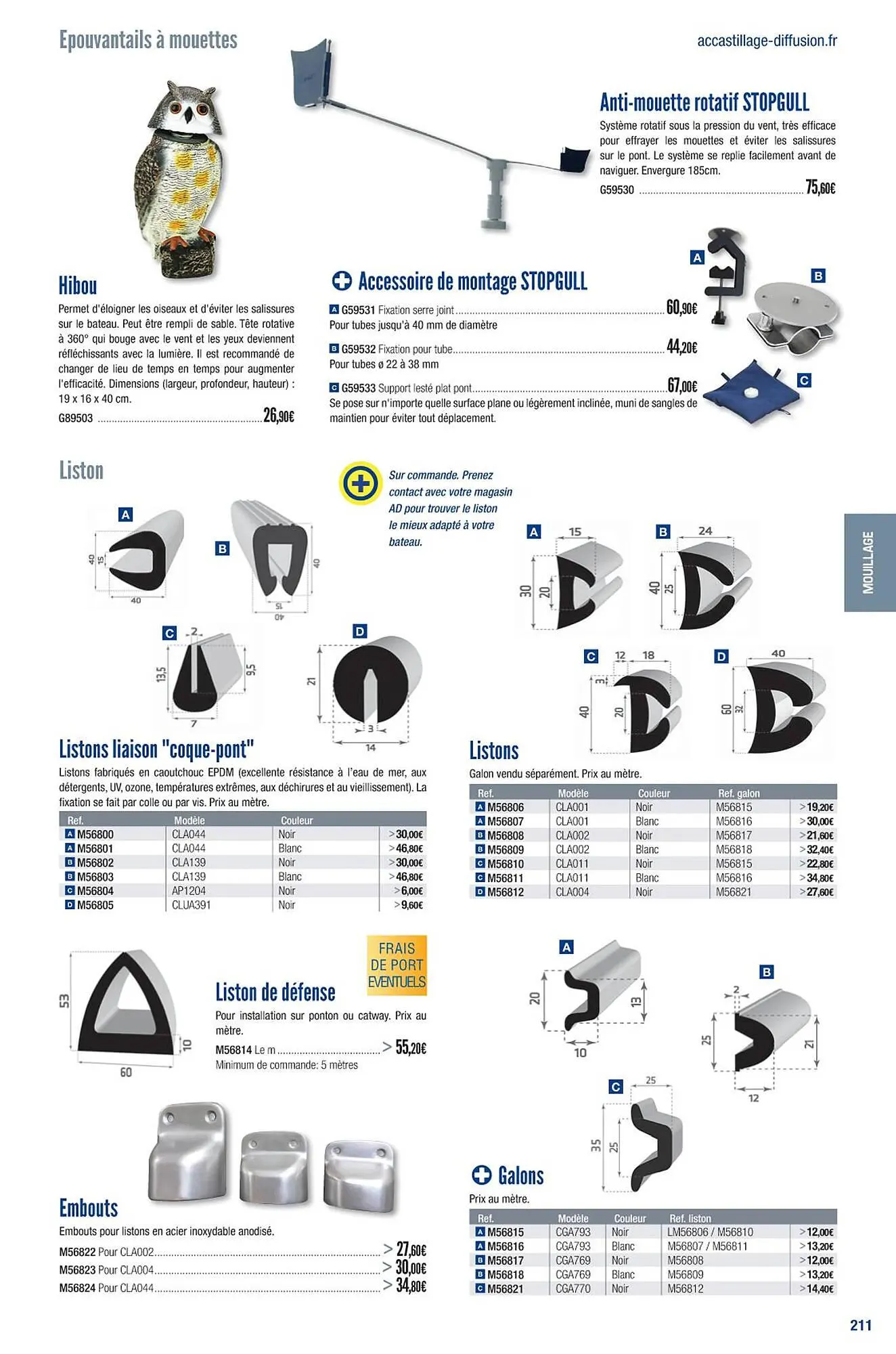 Catalogue Accastillage Diffusion du 1 mars au 31 décembre 2023 - Catalogue page 213