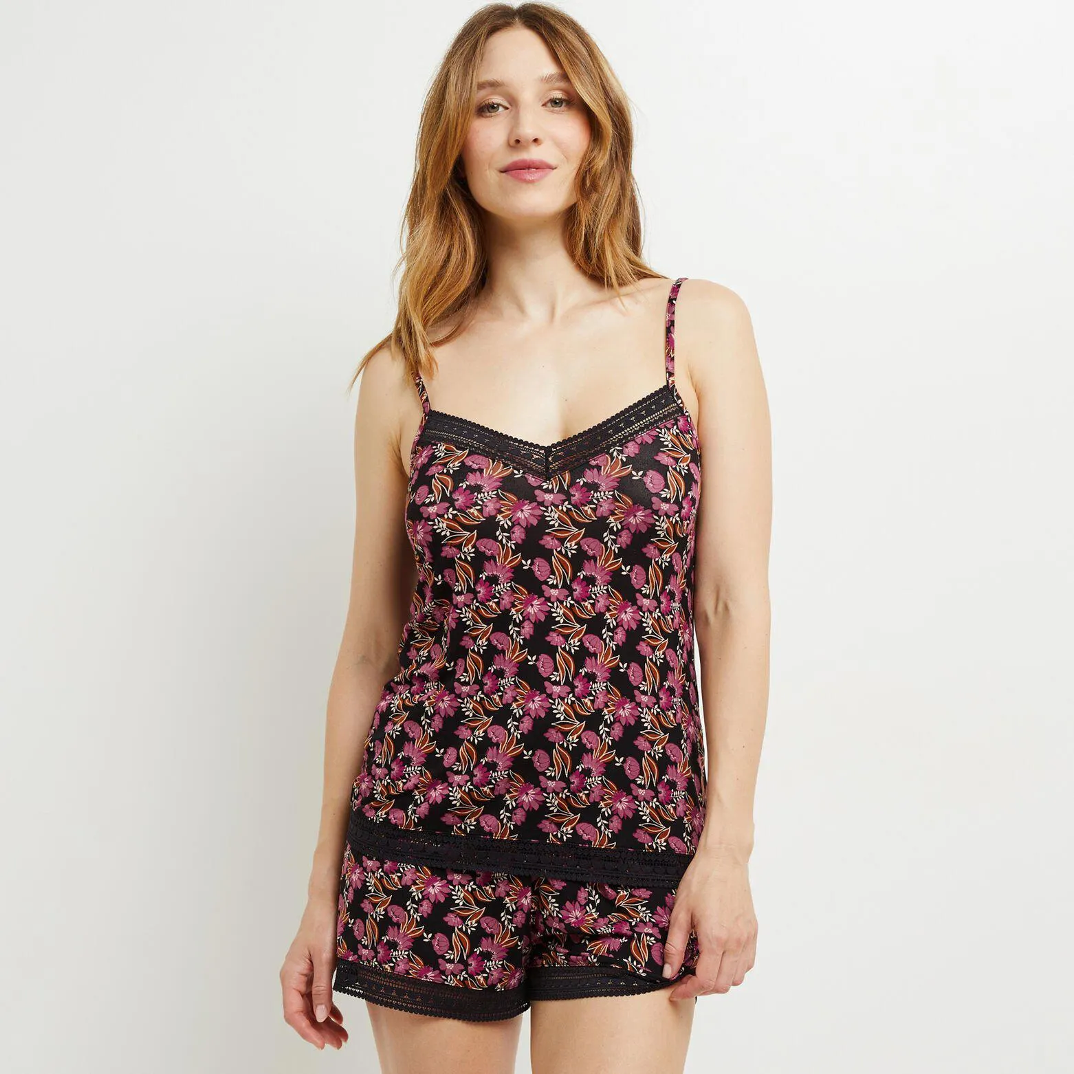 TOP VISCOSE MULTICO NOIR