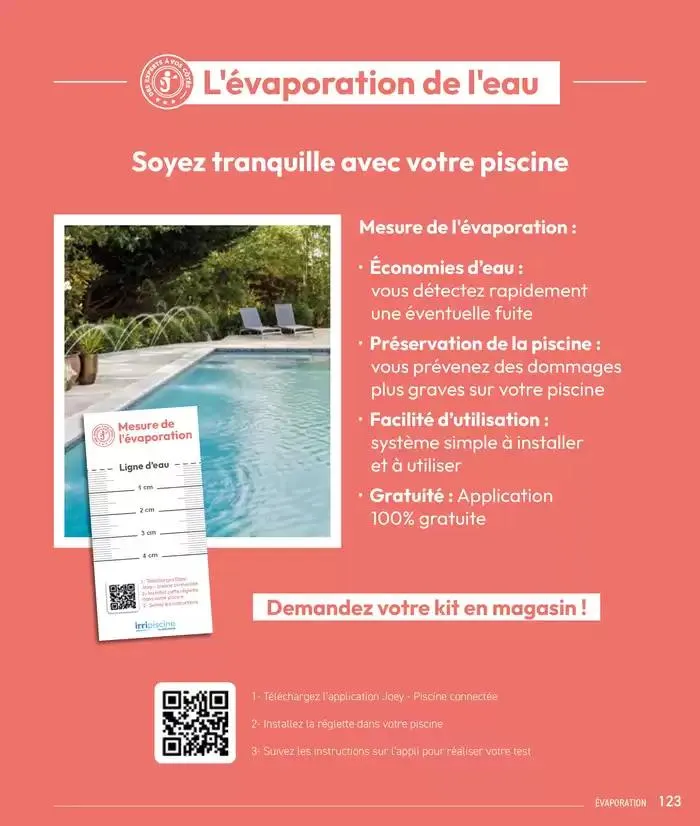 Les plaisir de l'eau Piscine,Spa,Arrosage du 10 mars au 31 décembre 2025 - Catalogue page 123