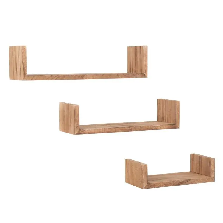 Estanterías de madera de paulonia (x3)