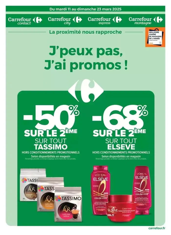 J'PEUX PAS J'AI PROMOS DU 11 AU 23 MARS 2025 du 11 mars au 23 mars 2025 - Catalogue page 1