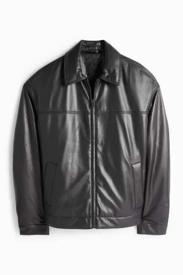 Jacket - lined - faux leather