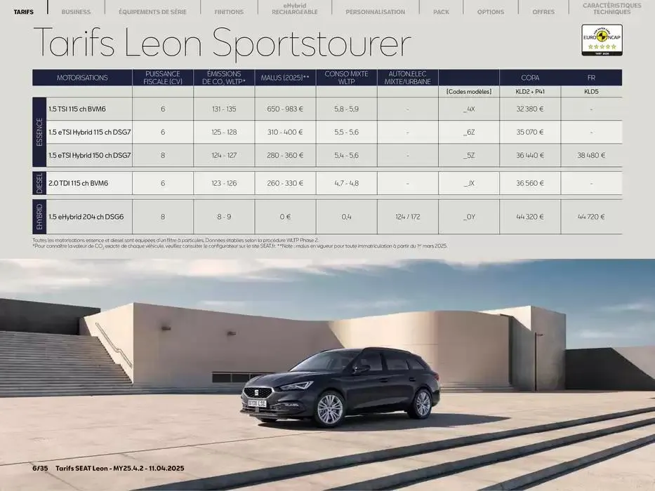 SEAT Leon 5 portes du 14 avril au 14 avril 2026 - Catalogue page 6