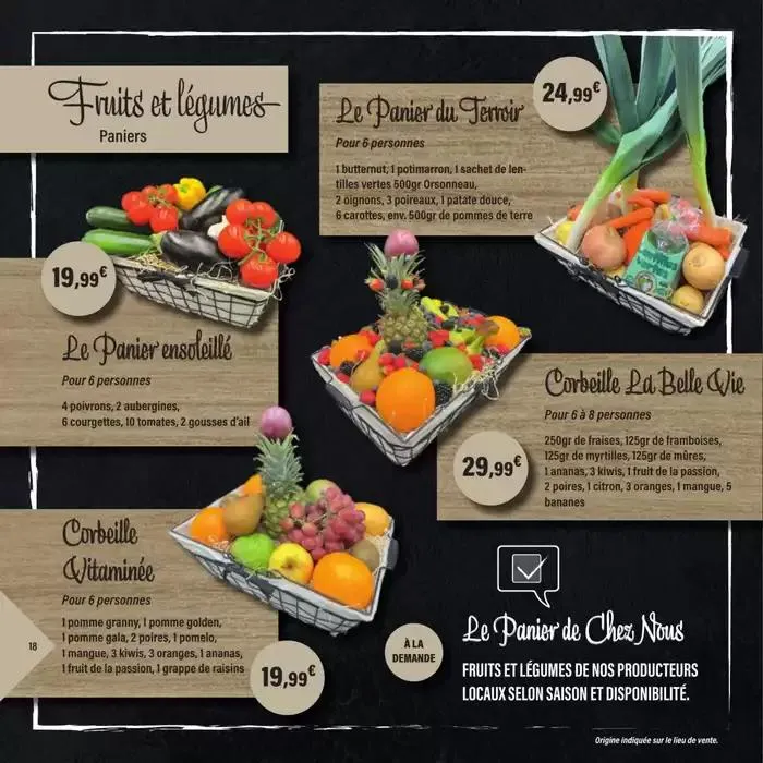 CARTE TRAITEUR PERMANENTE du 1 avril au 31 mars 2026 - Catalogue page 18