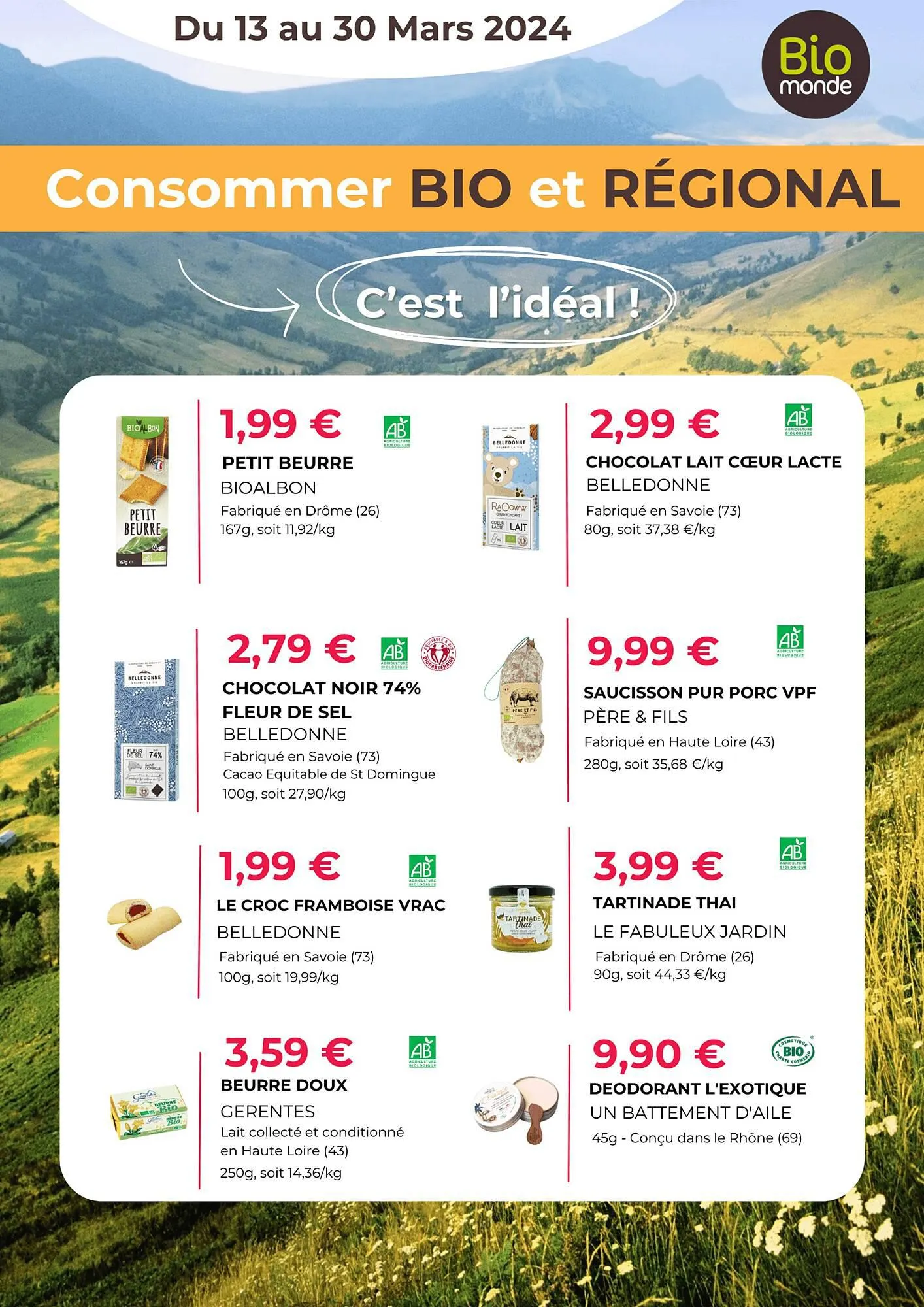 Catalogue Biomonde du 13 mars au 30 mars 2024 - Catalogue page 