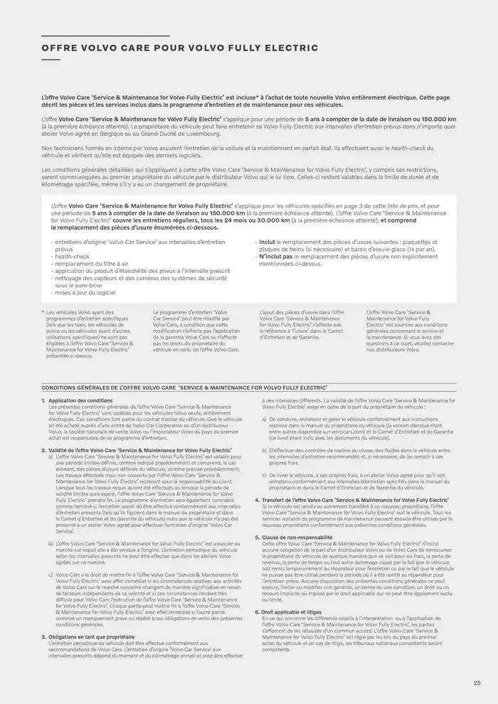 VOLVO EX30 FULLY ELECTRIC du 7 janvier au 31 décembre 2025 - Catalogue page 25