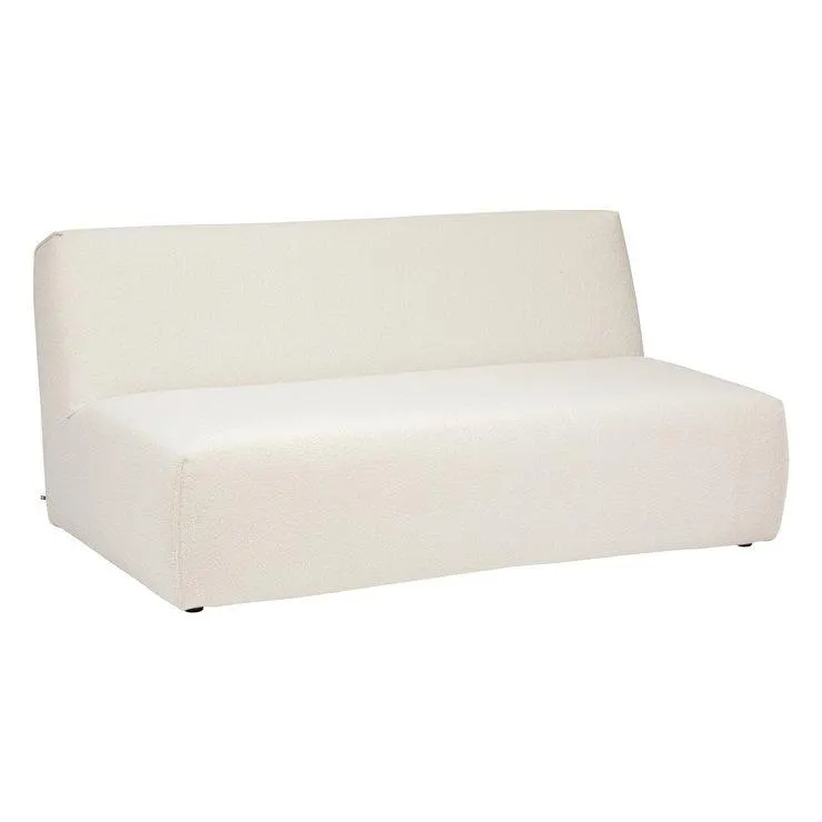 BANQUETTE BOUCLETTE KIONA 2 PLACES BLANC