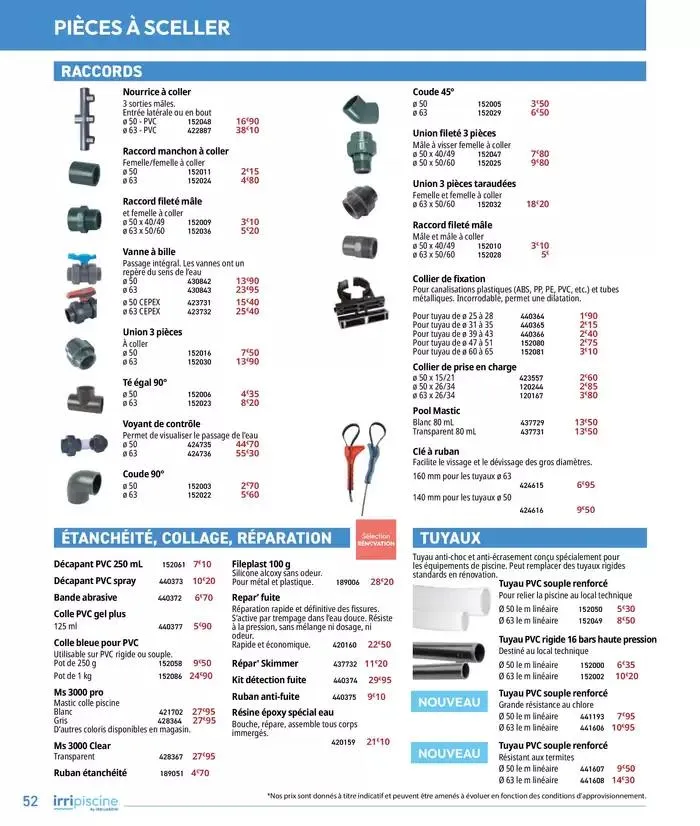 Les plaisir de l'eau Piscine,Spa,Arrosage du 10 mars au 31 décembre 2025 - Catalogue page 52