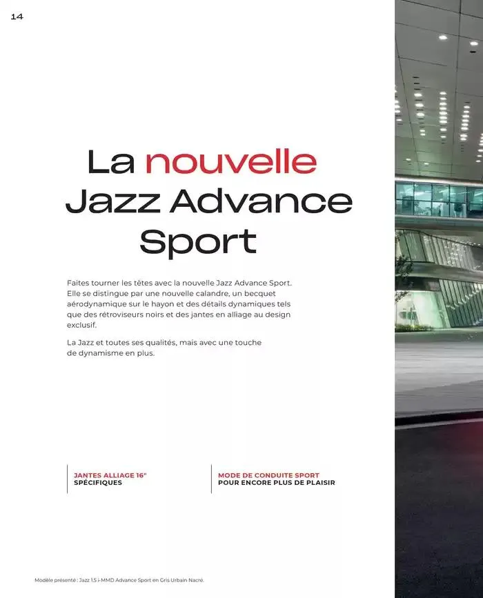 JAZZ e: Hev HYBRID du 7 janvier au 31 mai 2025 - Catalogue page 14