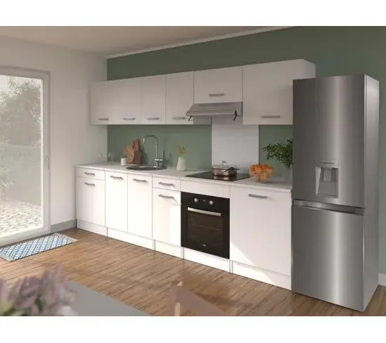 Bas 60 cm 1 porte UNO blanc mat