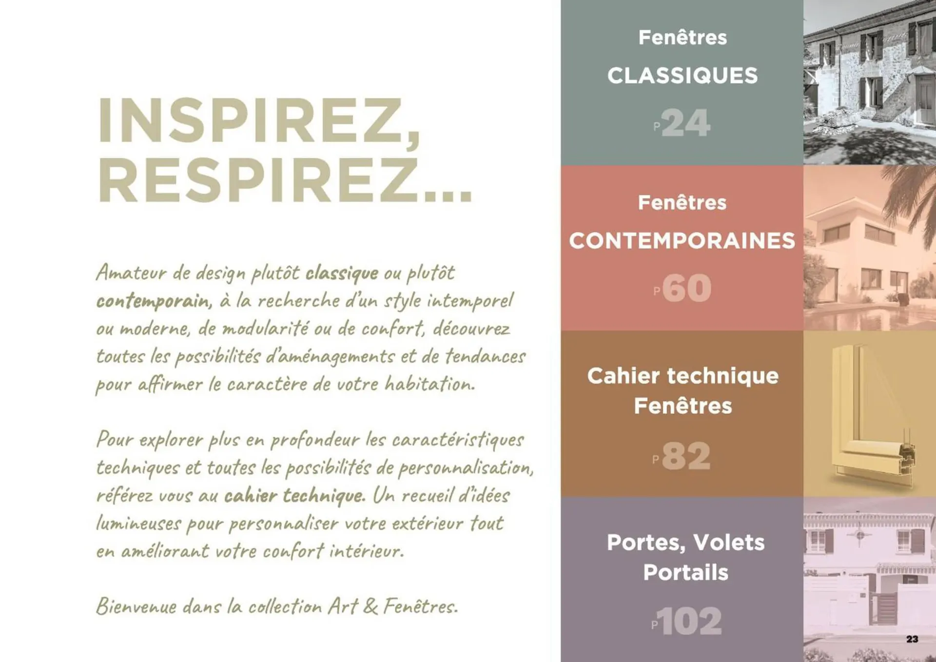 Catalogue Art & Fenêtres du 29 août au 31 décembre 2023 - Catalogue page 23