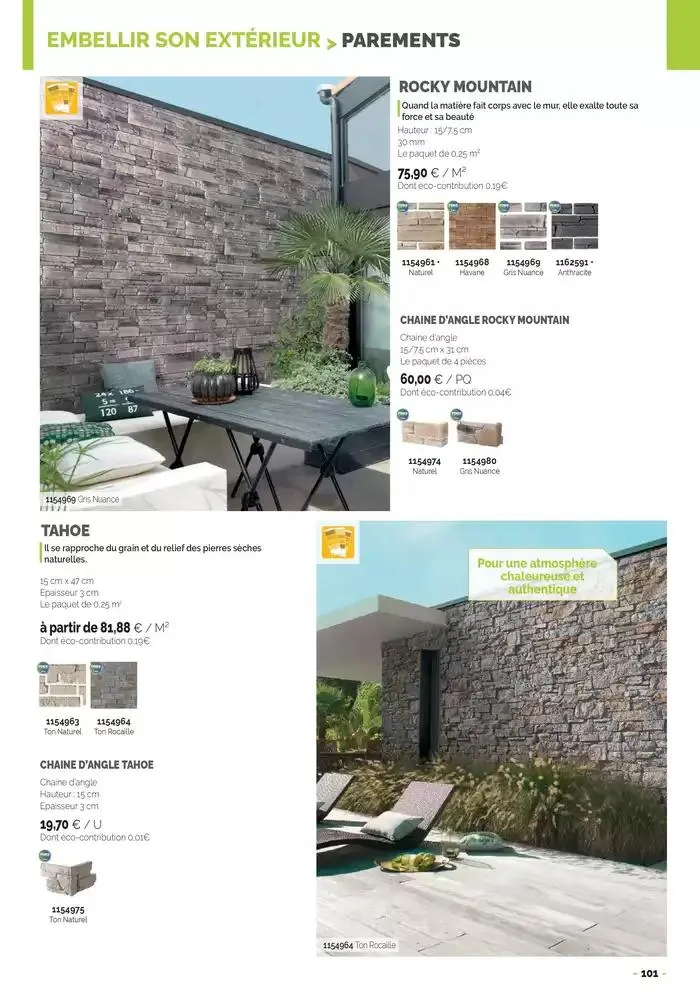 Aménagements Extérieurs 2025 du 30 avril au 31 décembre 2025 - Catalogue page 101