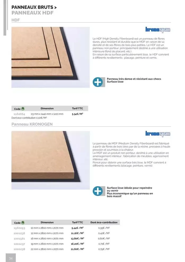 BOIS PANNEAUX 2025 2026 du 30 avril au 31 décembre 2026 - Catalogue page 34