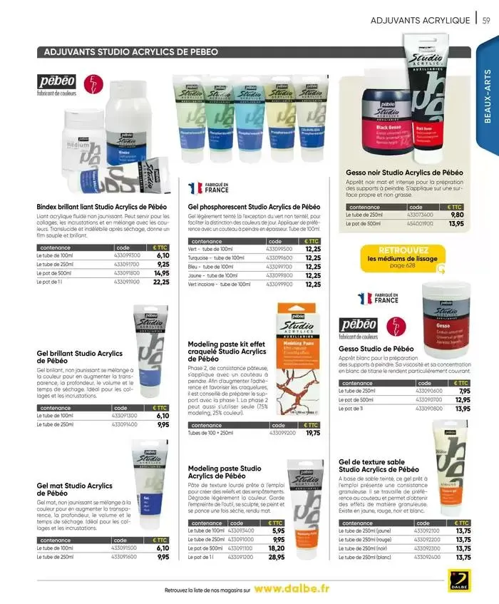 CATALOGUE DALBE 2025 du 27 janvier au 31 décembre 2025 - Catalogue page 61