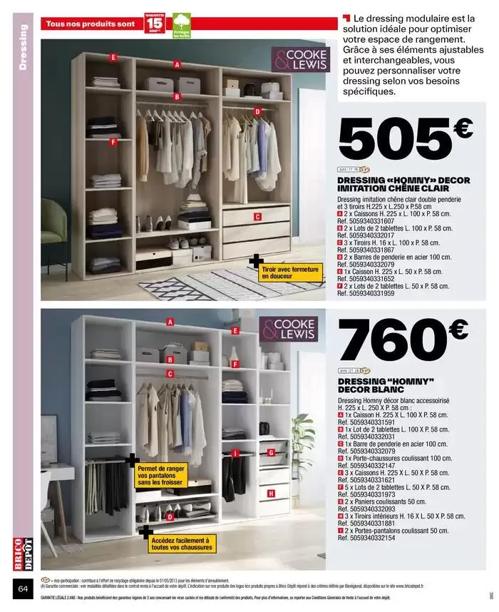 J’améliore mon habitat à prix dépôt du 2 octobre au 9 octobre 2024 - Catalogue page 64