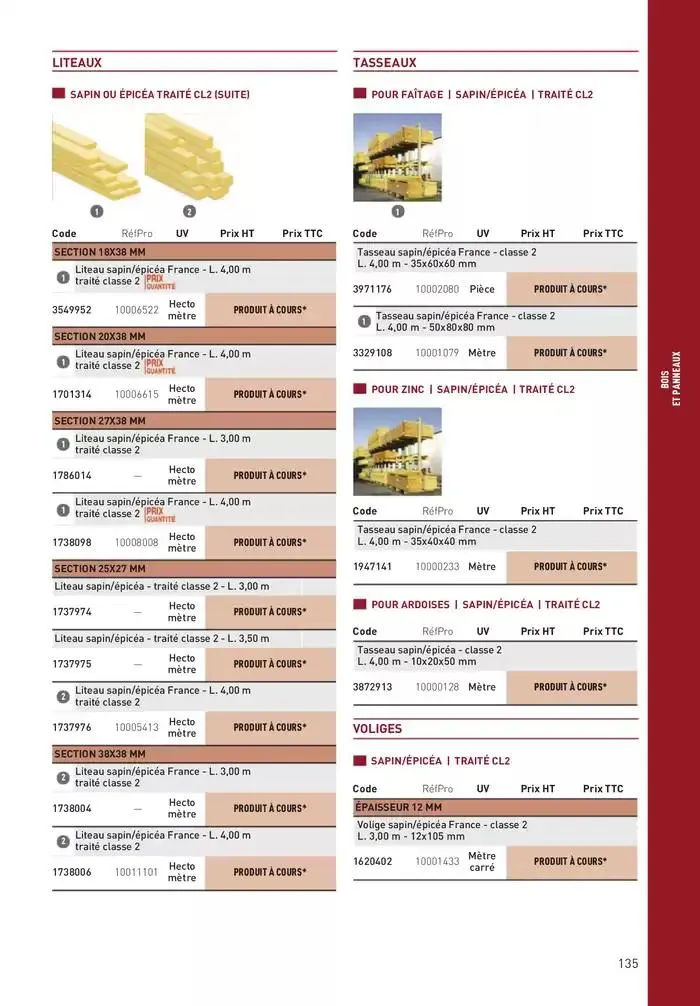 Matériaux 2025 du 1 janvier au 31 décembre 2025 - Catalogue page 135