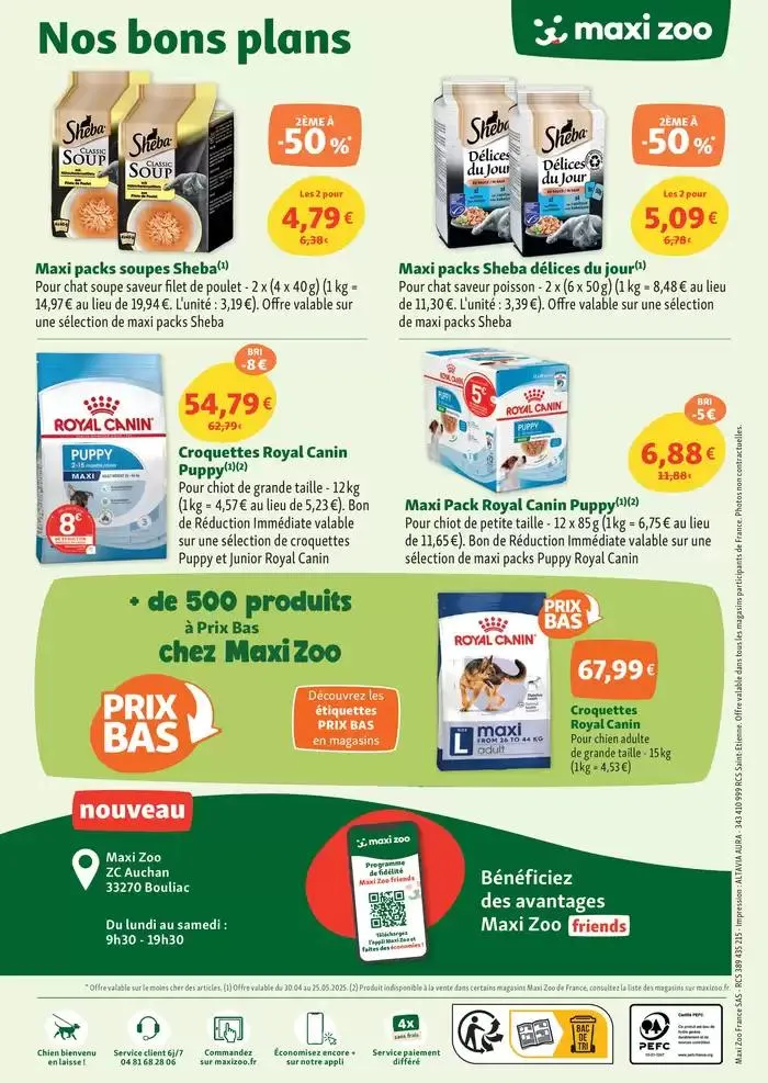 Maxi Zoo, tout pour vos animaux - Bouliac de nouveau prêt à vous accueillir! du 30 avril au 10 mai 2025 - Catalogue page 12