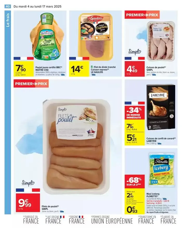 PRODUITS LAITIERS & VÉGÉTAUX du 4 mars au 17 mars 2025 - Catalogue page 42