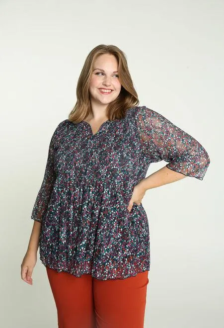 Tunique en dentelle à pois