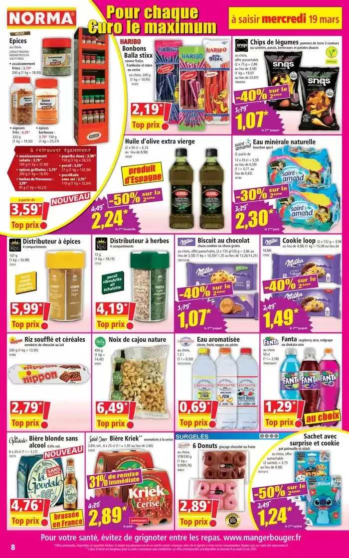 Jusqu'à -50% sur le 2ème du 19 mars au 25 mars 2025 - Catalogue page 8