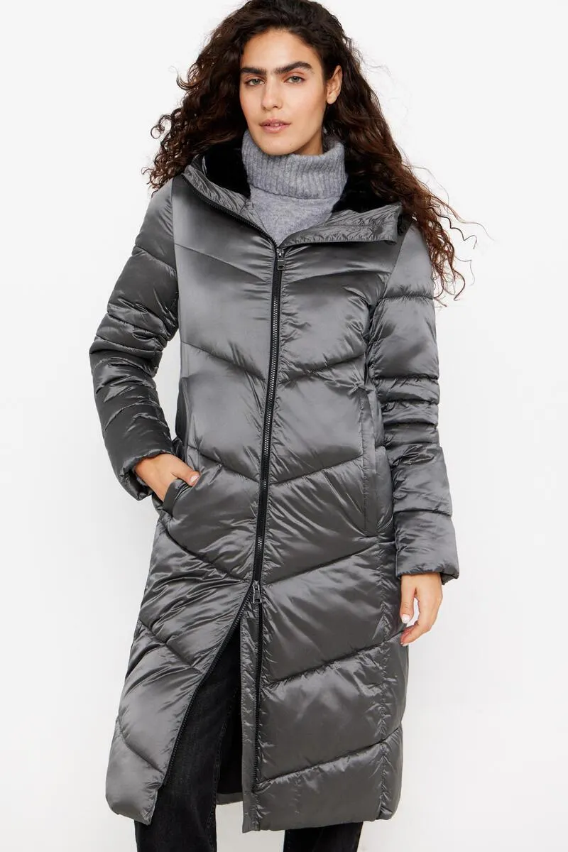 Anorak largo tejido brillo