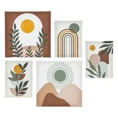 Lot de 5 toiles imprimées soleil CYNTHIA