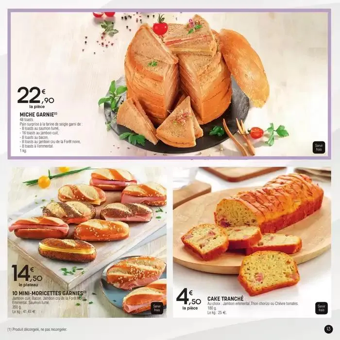 Carte traiteur permanente du 17 avril au 31 mars 2026 - Catalogue page 13