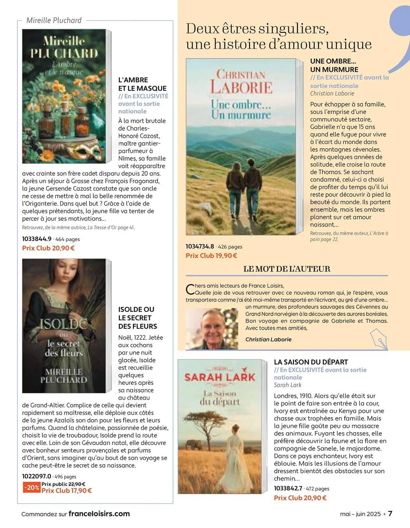 Catalogue France Loisirs du 30 avril au 30 juin 2025 - Catalogue page 7