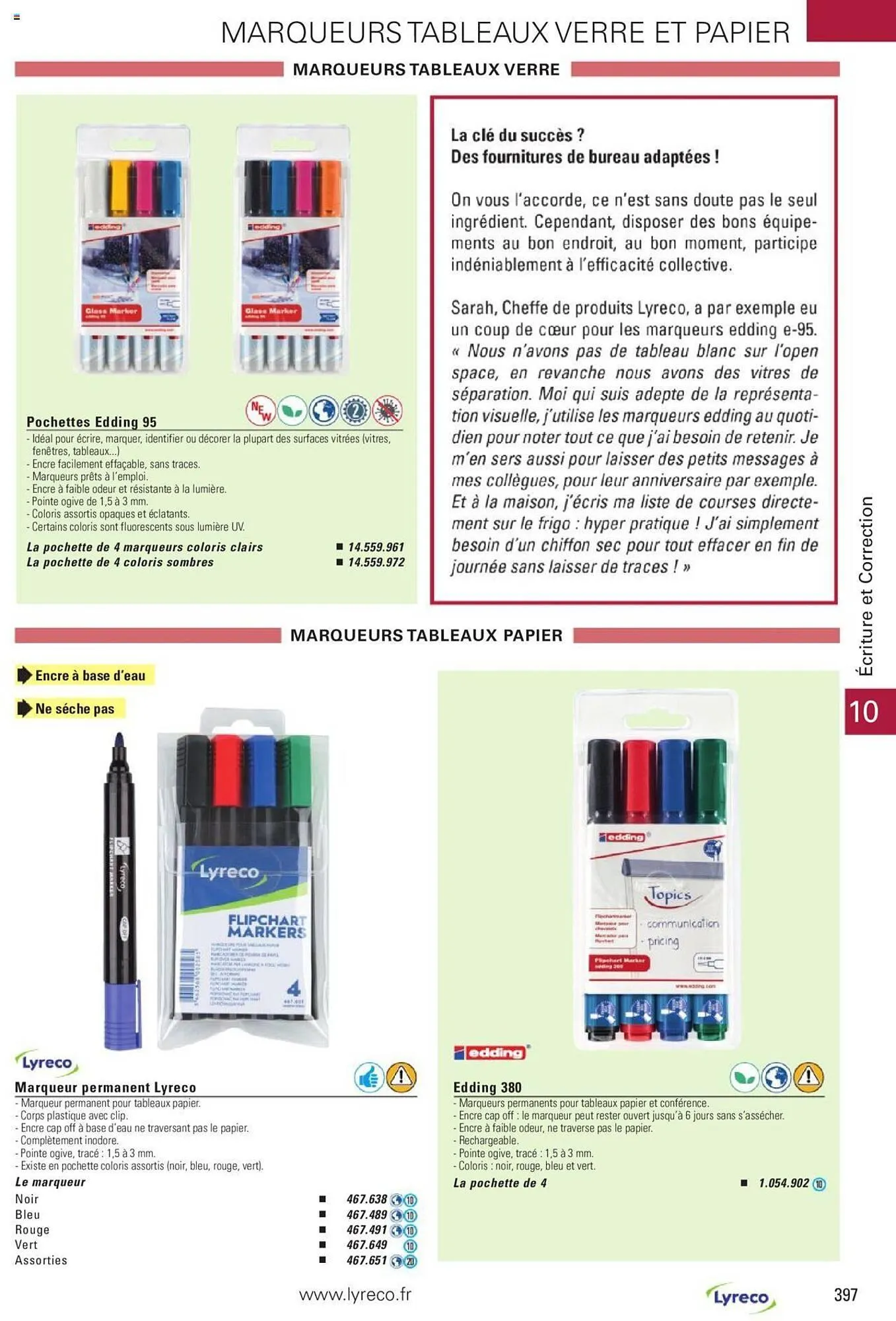 Catalogue Lyreco du 15 mai au 31 décembre 2023 - Catalogue page 397